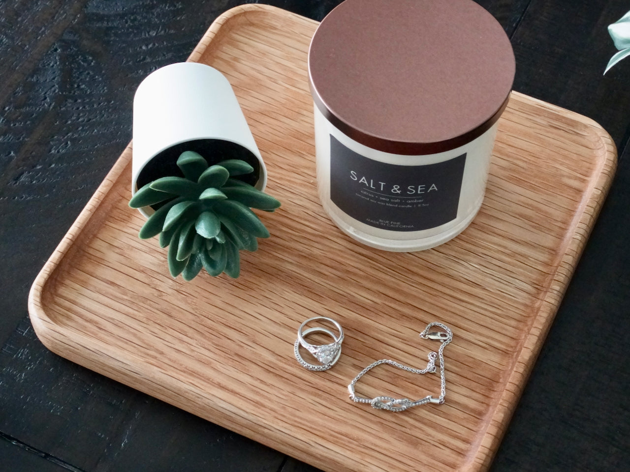 White Oak Square Tray - 8.5"