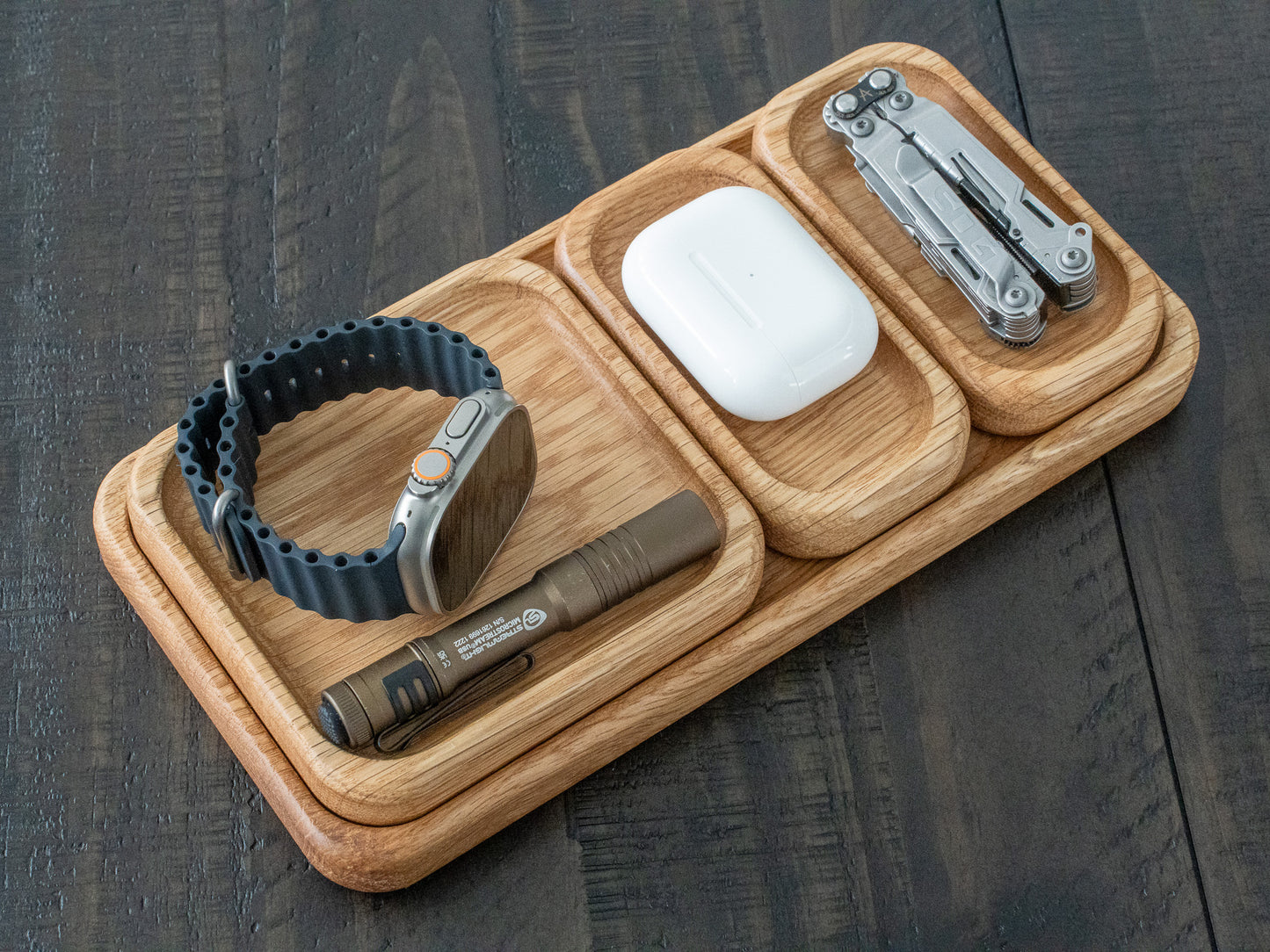 Solid Wood Catchall Tray - Desk Organizer, Valet Tray