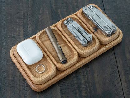 Solid Wood Catchall Tray - Desk Organizer, Valet Tray