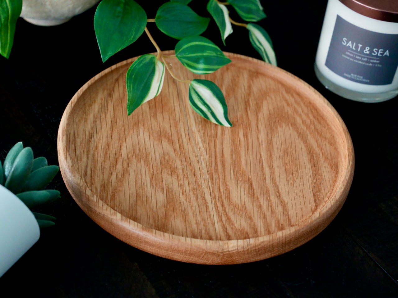 White Oak Circle Tray - 8.5"