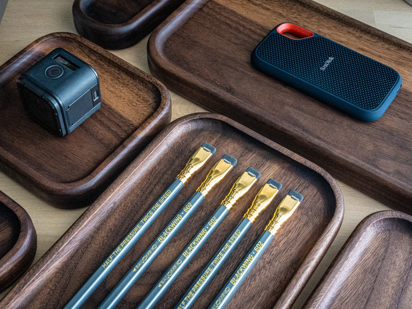 Solid Wood Catchall Tray - Desk Organizer, Valet Tray