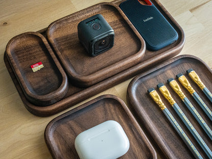 Solid Wood Catchall Tray - Desk Organizer, Valet Tray