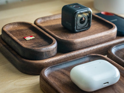 Solid Wood Catchall Tray - Desk Organizer, Valet Tray